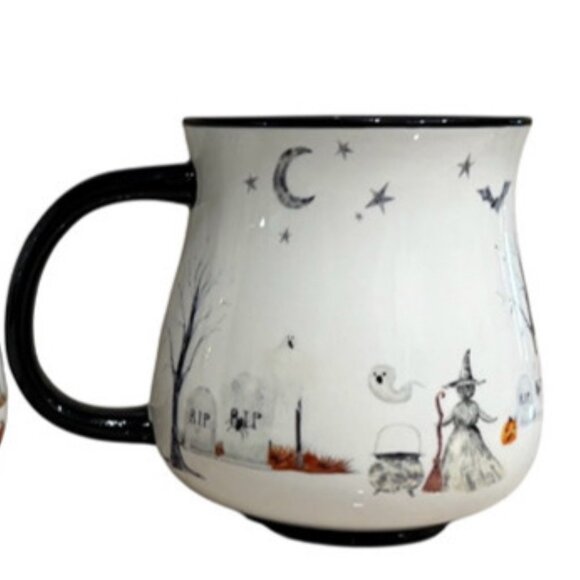 Potter's Studio Halloween Haunted House Ceramic Mug Witch Ghost Tombstone New - Picture 4 of 6